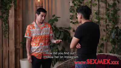 SexMex Milagros Threesome With Her Cousing And His Friend