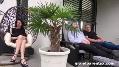 GrandParentsX Rita Black And Bella Angel Old Lovers Fuck With AuPair