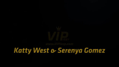 VIPissy Katty West And Serenya Gomez Soaking Wet Brunettes