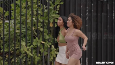 RKPrime Kira Perez And Ameena Greene The Fucking Public Bus Threesome