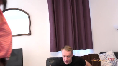 AuntJudys Auntie Janey Catches StepNephew Masturbating