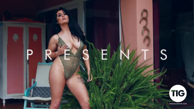 ThisIsGlamour Ashleigh Gee Teasing In See Through Bodysuit