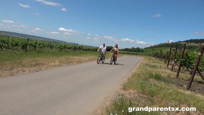 GrandParentsX Nadia And Melany Bike And Fuck