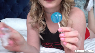 Pawged Eliza Eves Lollipop Licking Petite White Pawg
