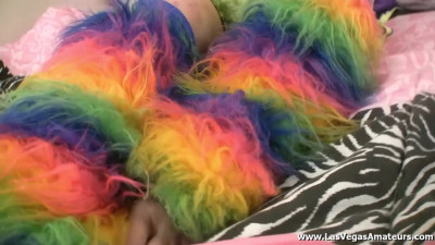 LasVegasAmateurs Charlee Rose Colorful Strip