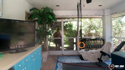 VickyAtHome Masturbating In Neighbors Hot Tub
