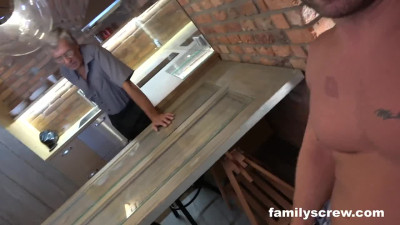 FamilyScrew Granddad And Uncle Hiring Stripper