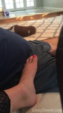 LiseySweet Footjob On Couch