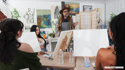 CrazyCollegeGFs Kira Noir Art Class Pussy