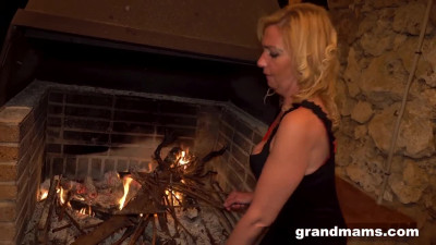GrandMams Lucia Garcia Her First Double Penetration